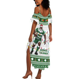 Afro Christmas Rugby Zimbabwe Summer Maxi Dress The Sables Krismes Yakanaka - African Pride