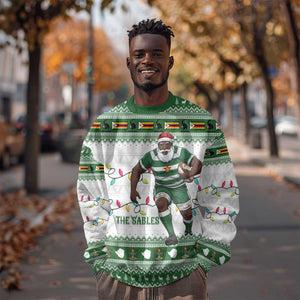Afro Christmas Rugby Zimbabwe Sweatshirt The Sables Krismes Yakanaka - African Pride