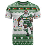 Afro Christmas Rugby Zimbabwe T shirt The Sables Krismes Yakanaka - African Pride