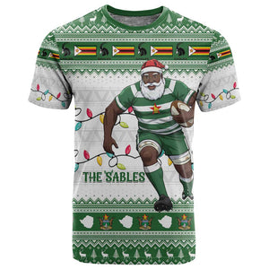 Afro Christmas Rugby Zimbabwe T shirt The Sables Krismes Yakanaka - African Pride