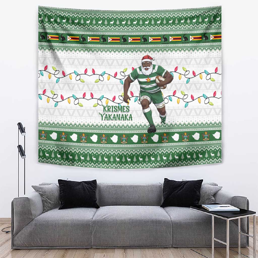 Afro Christmas Rugby Zimbabwe Tapestry The Sables Krismes Yakanaka - African Pride