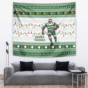 Afro Christmas Rugby Zimbabwe Tapestry The Sables Krismes Yakanaka - African Pride