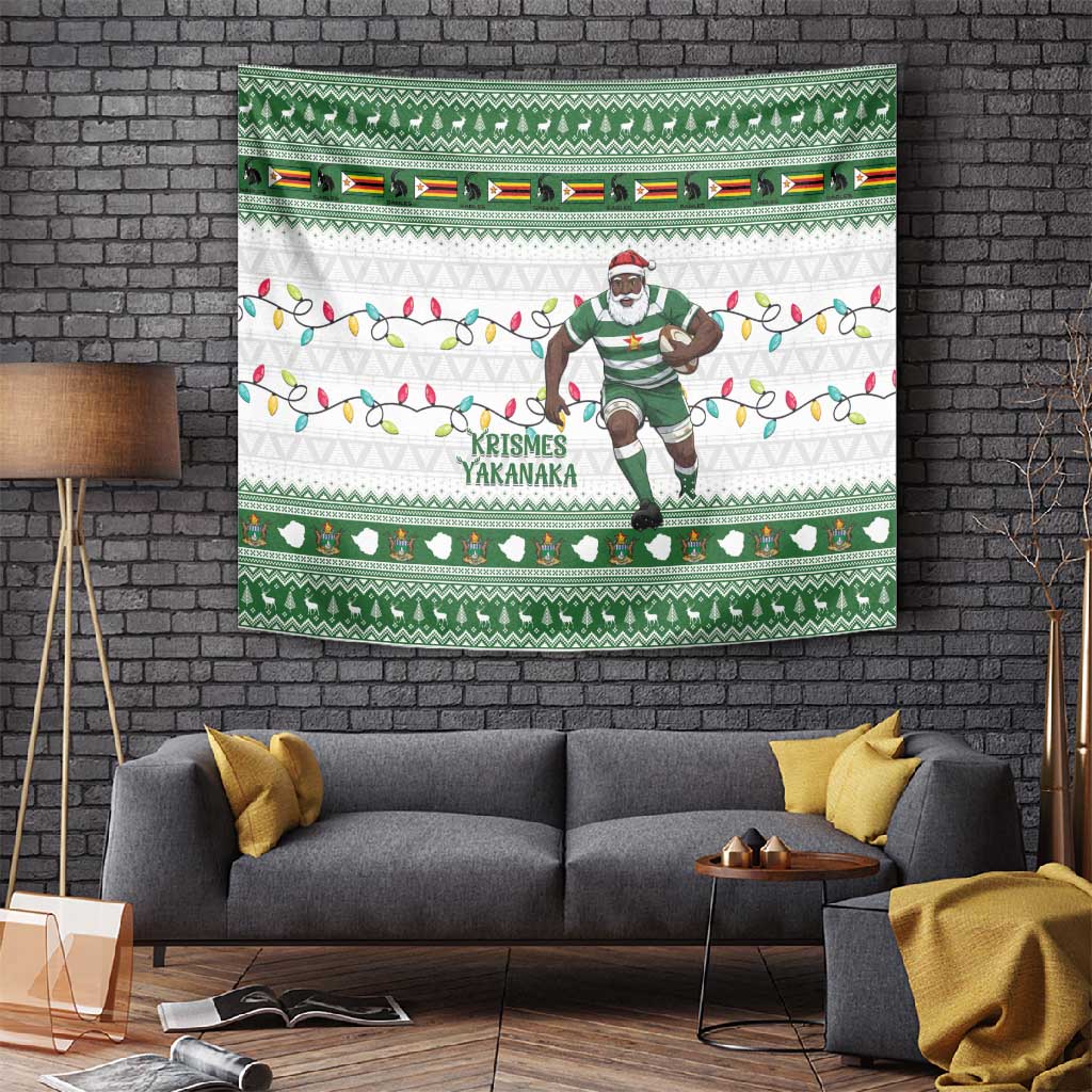 Afro Christmas Rugby Zimbabwe Tapestry The Sables Krismes Yakanaka - African Pride