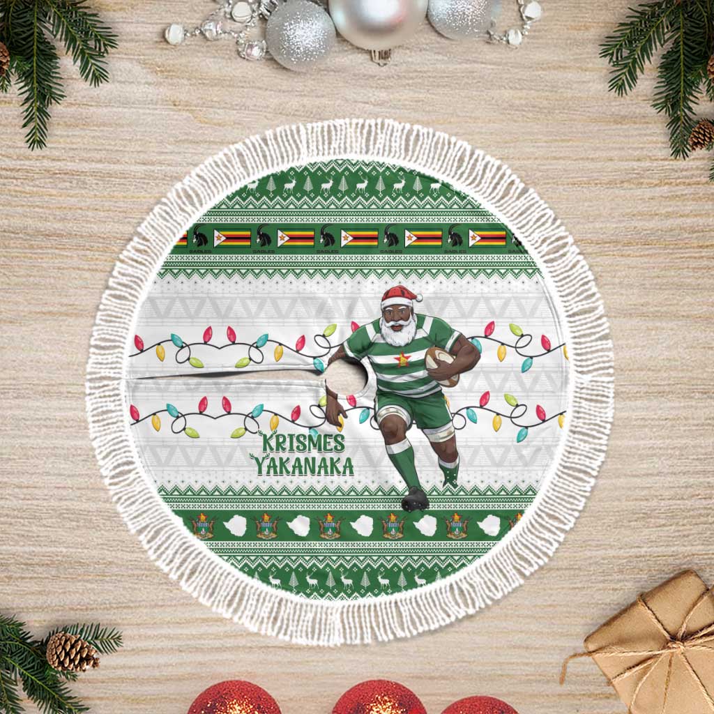 Afro Christmas Rugby Zimbabwe Tree Skirt The Sables Krismes Yakanaka - African Pride
