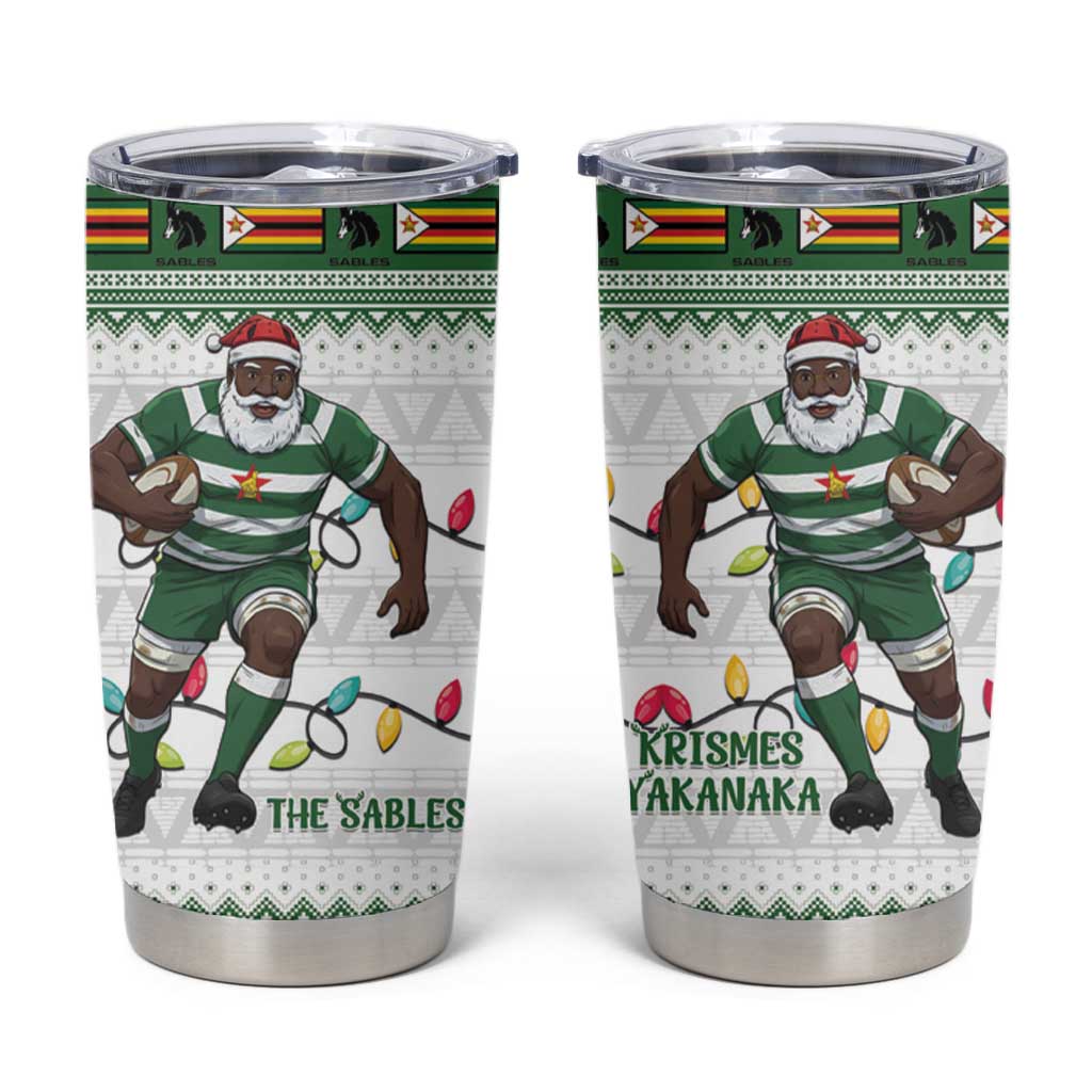Afro Christmas Rugby Zimbabwe Tumbler Cup The Sables Krismes Yakanaka - African Pride