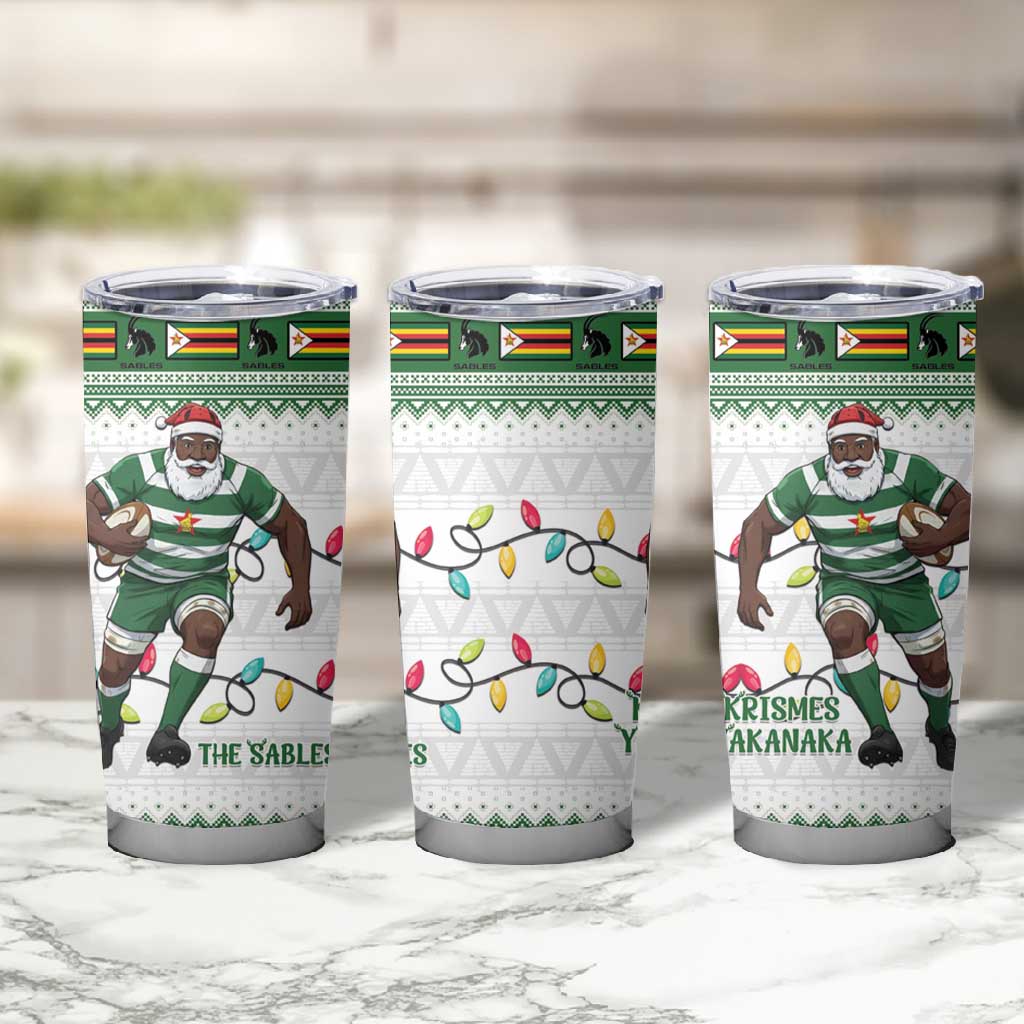Afro Christmas Rugby Zimbabwe Tumbler Cup The Sables Krismes Yakanaka - African Pride