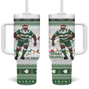 Afro Christmas Rugby Zimbabwe Tumbler With Handle The Sables Krismes Yakanaka - African Pride