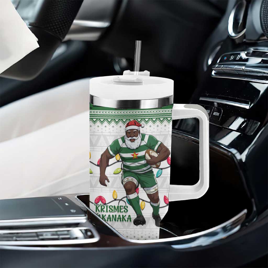 Afro Christmas Rugby Zimbabwe Tumbler With Handle The Sables Krismes Yakanaka - African Pride