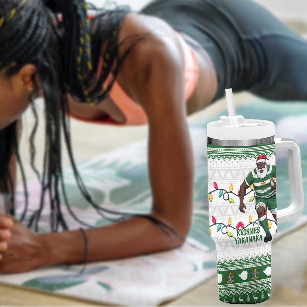 Afro Christmas Rugby Zimbabwe Tumbler With Handle The Sables Krismes Yakanaka - African Pride