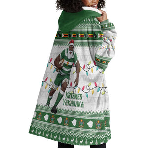 Afro Christmas Rugby Zimbabwe Wearable Blanket Hoodie The Sables Krismes Yakanaka - African Pride