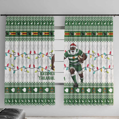 Afro Christmas Rugby Zimbabwe Window Curtain The Sables Krismes Yakanaka - African Pride