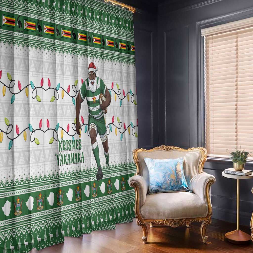 Afro Christmas Rugby Zimbabwe Window Curtain The Sables Krismes Yakanaka - African Pride