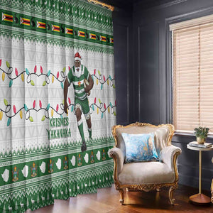 Afro Christmas Rugby Zimbabwe Window Curtain The Sables Krismes Yakanaka - African Pride