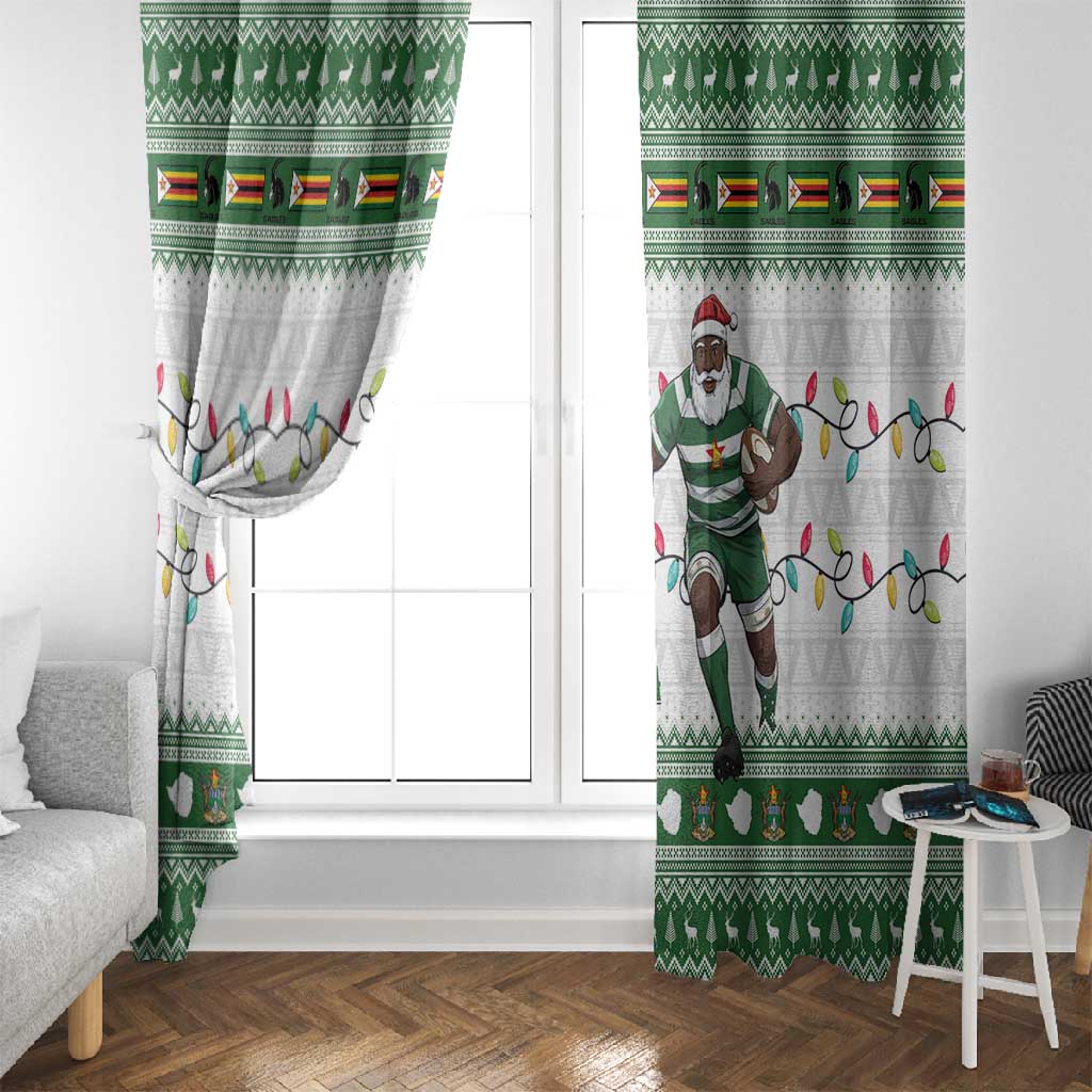 Afro Christmas Rugby Zimbabwe Window Curtain The Sables Krismes Yakanaka - African Pride