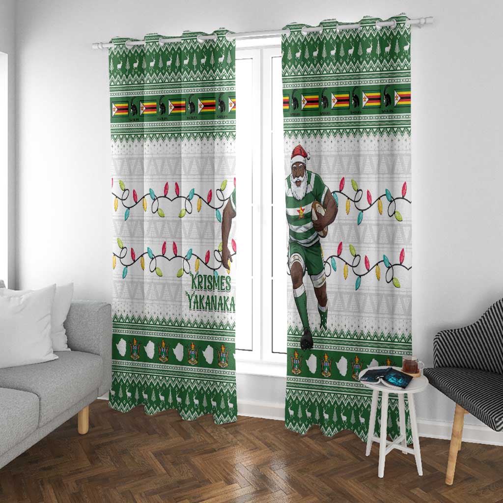 Afro Christmas Rugby Zimbabwe Window Curtain The Sables Krismes Yakanaka - African Pride
