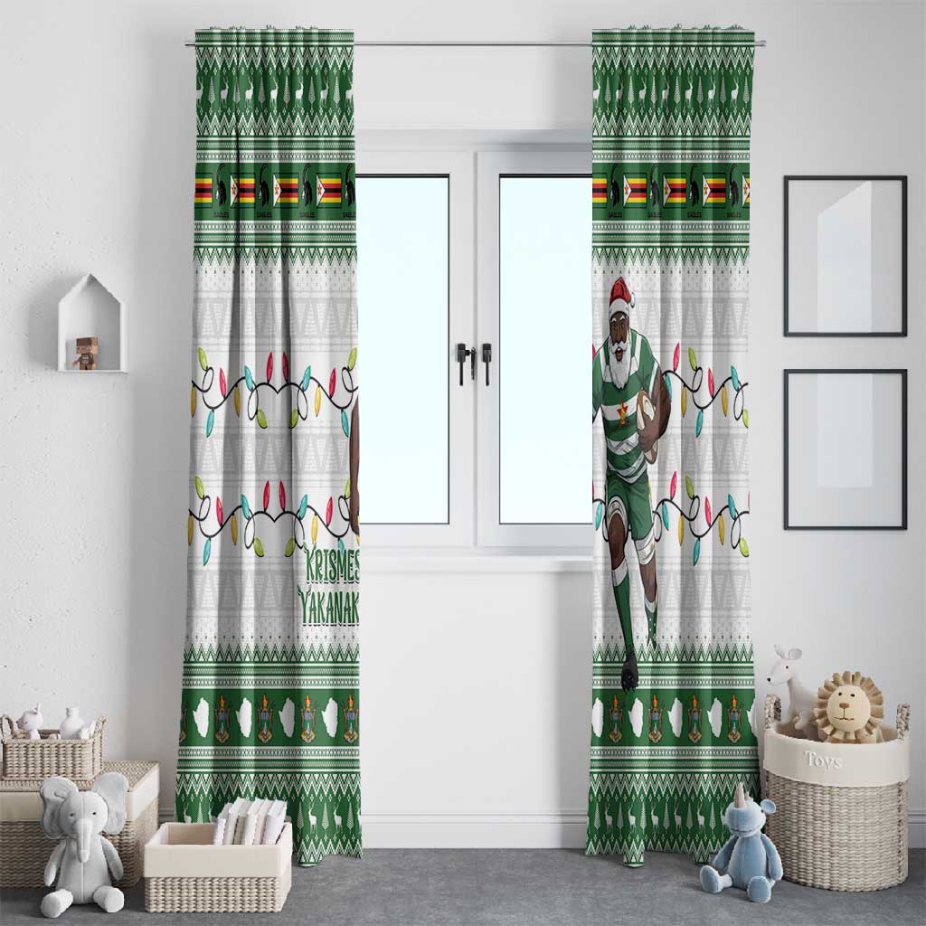 Afro Christmas Rugby Zimbabwe Window Curtain The Sables Krismes Yakanaka - African Pride