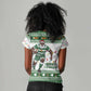 Afro Christmas Rugby Zimbabwe Women V-Neck T-Shirt The Sables Krismes Yakanaka - African Pride