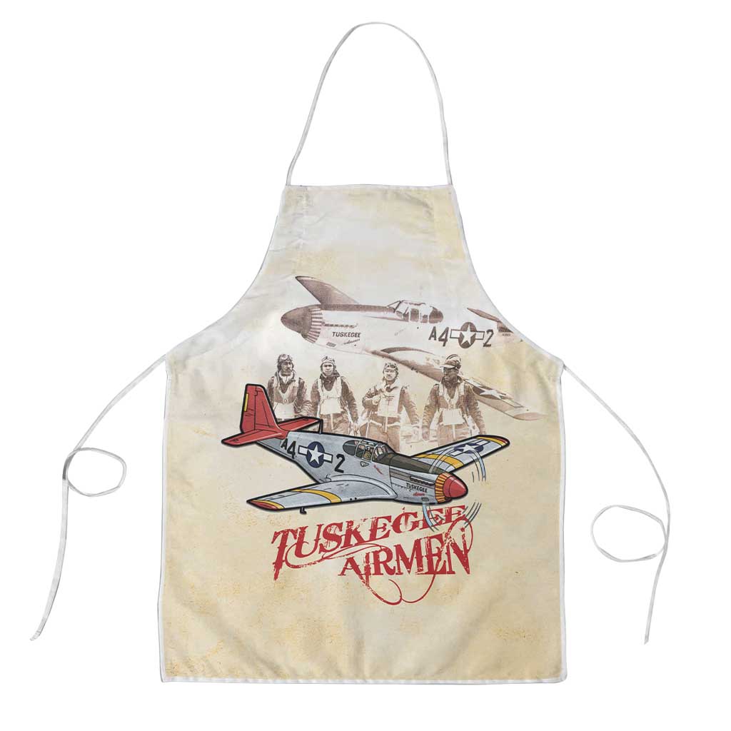 Tuskegee Red Tails Airmen Apron History Aviator Heroes Retro Style