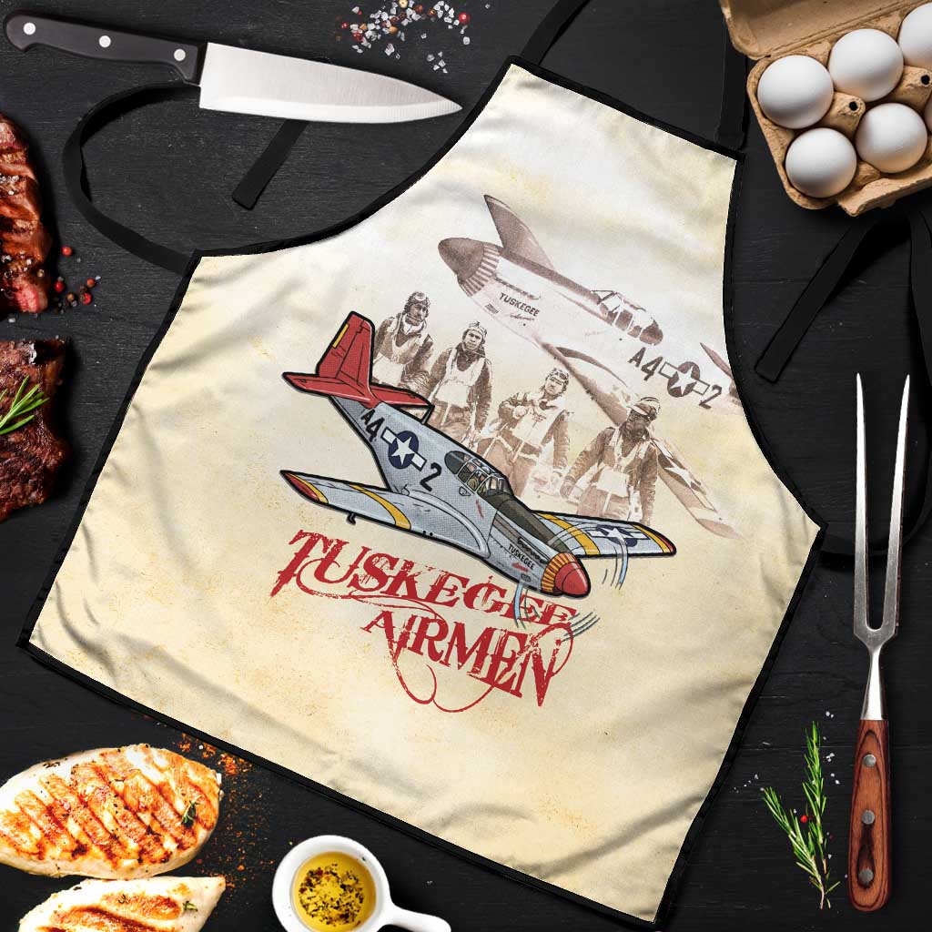 Tuskegee Red Tails Airmen Apron History Aviator Heroes Retro Style
