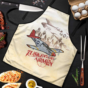 Tuskegee Red Tails Airmen Apron History Aviator Heroes Retro Style