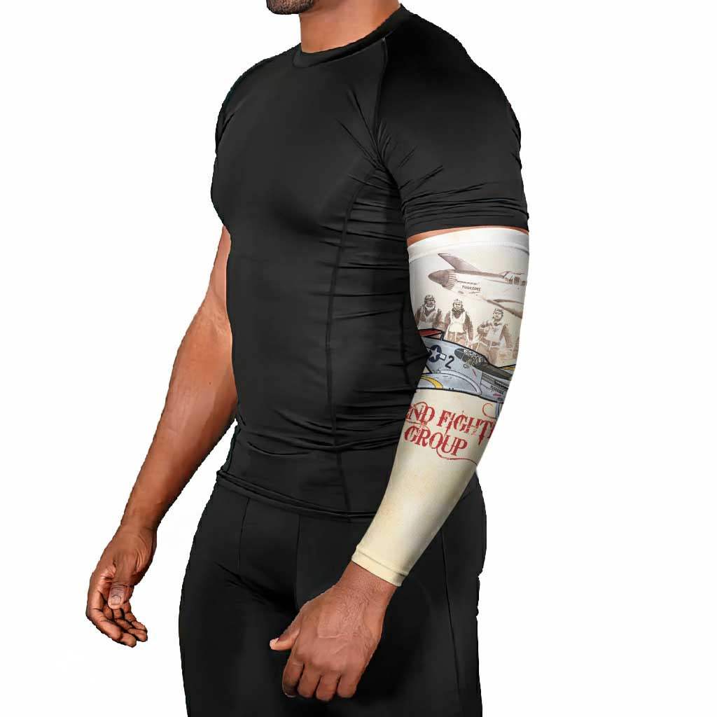 Tuskegee Red Tails Airmen Arm Sleeves History Aviator Heroes Retro Style