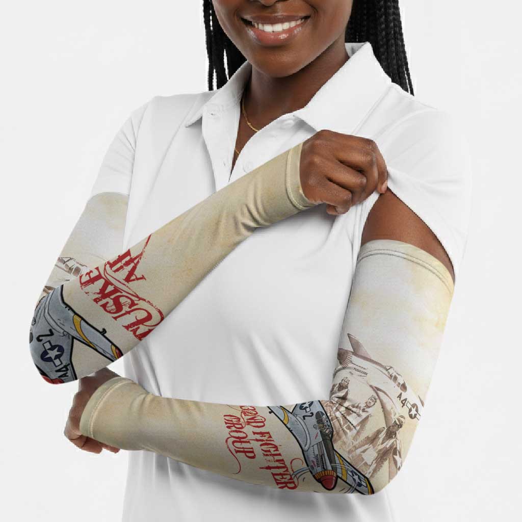 Tuskegee Red Tails Airmen Arm Sleeves History Aviator Heroes Retro Style
