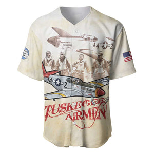 Tuskegee Airmen Baseball Jersey Red Tails Legacy Retro Style - African Pride