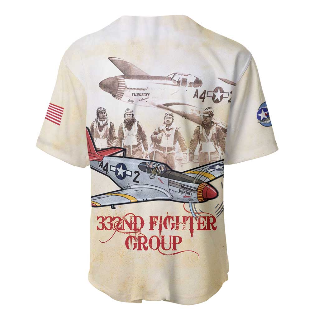 Tuskegee Airmen Baseball Jersey Red Tails Legacy Retro Style - African Pride