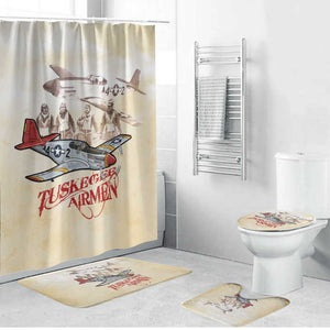 Tuskegee Red Tails Airmen Bathroom Set History Aviator Heroes Retro Style