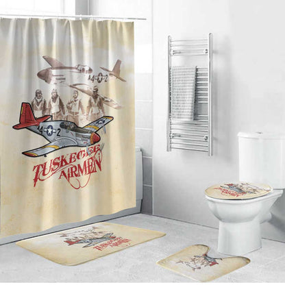 Tuskegee Red Tails Airmen Bathroom Set History Aviator Heroes Retro Style