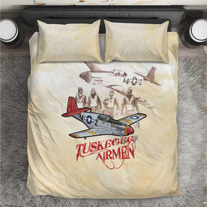 Tuskegee Airmen Bedding Set Red Tails Legacy Retro Style - African Pride