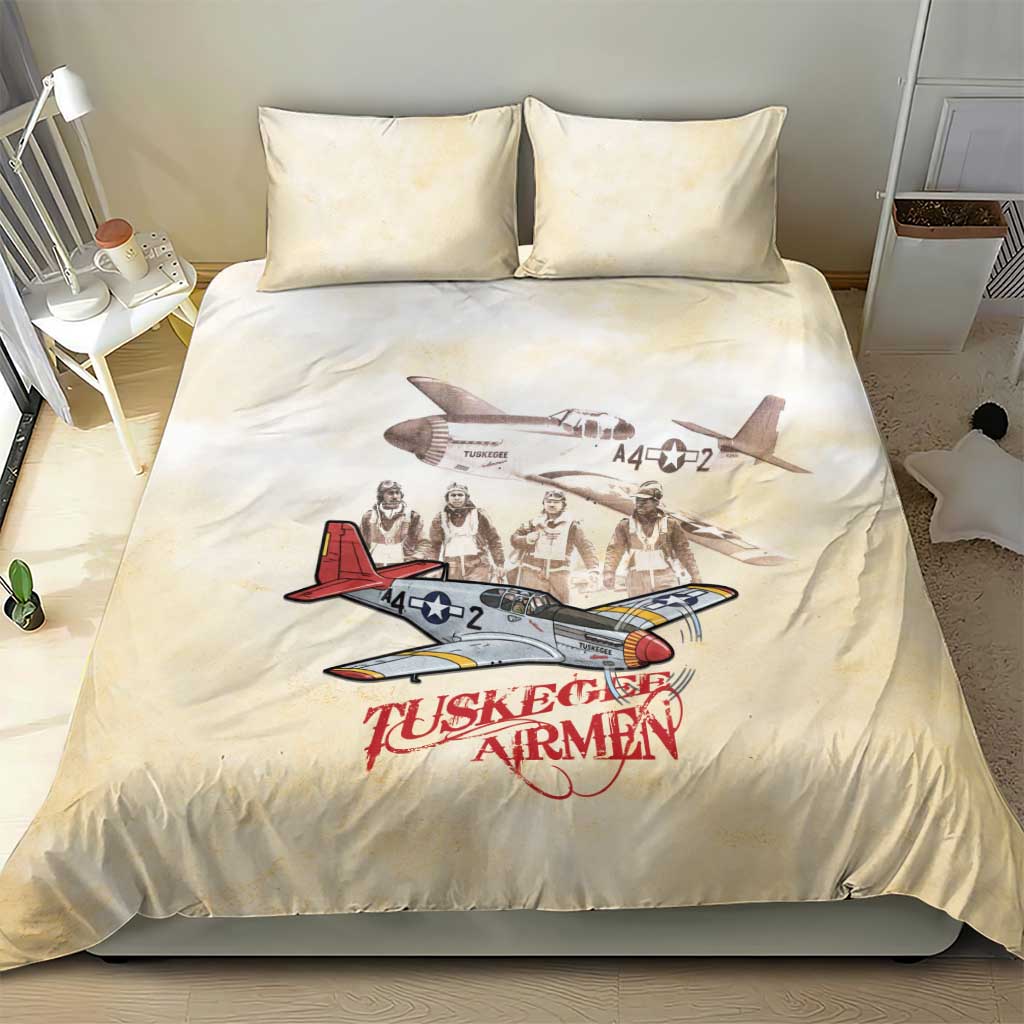 Tuskegee Airmen Bedding Set Red Tails Legacy Retro Style - African Pride
