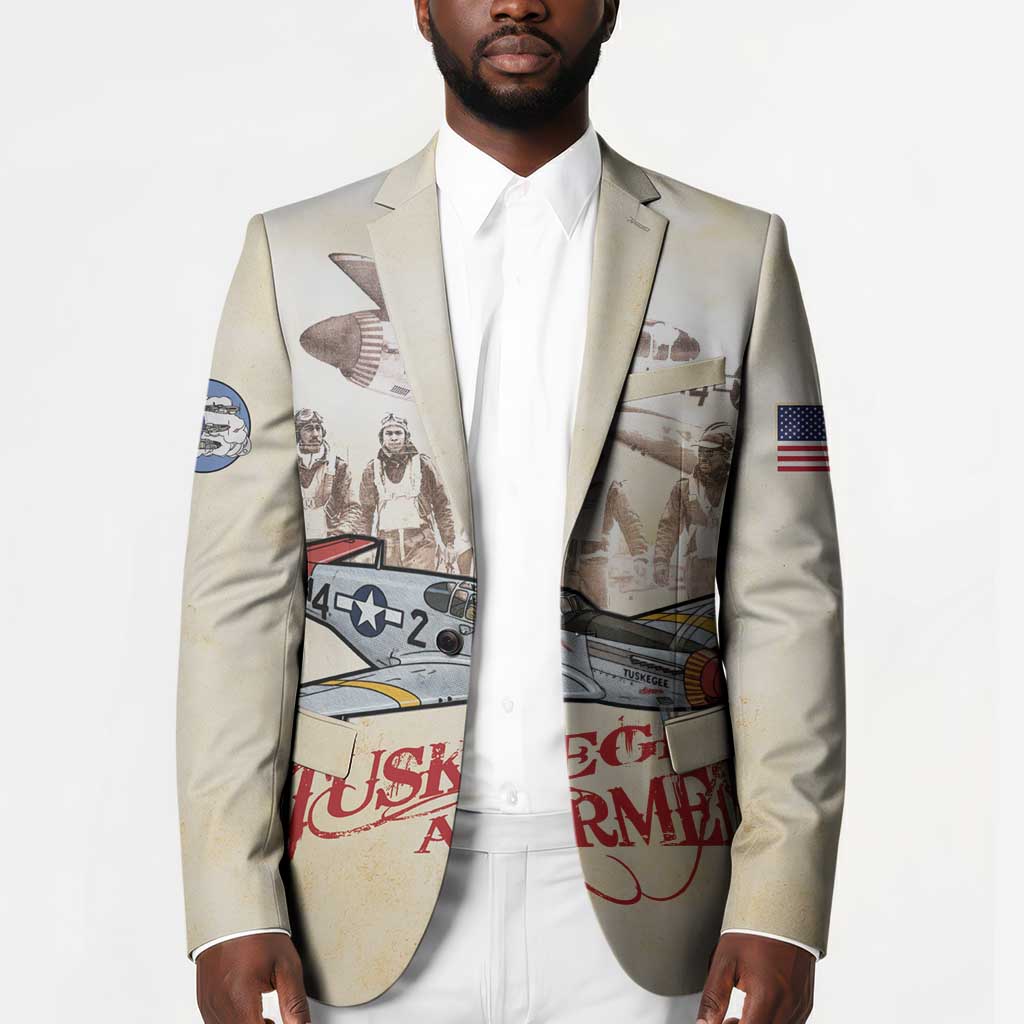 Tuskegee Red Tails Airmen Blazer History Aviator Heroes Retro Style