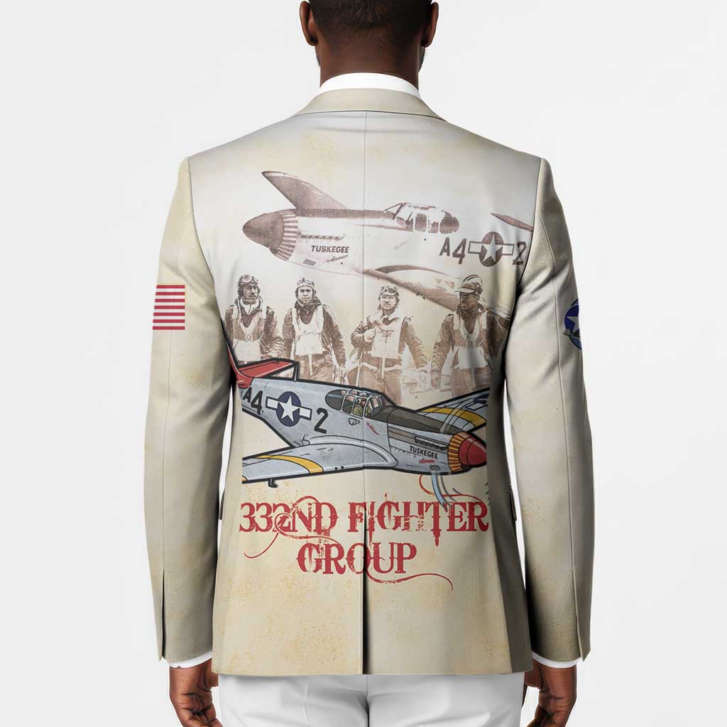 Tuskegee Red Tails Airmen Blazer History Aviator Heroes Retro Style