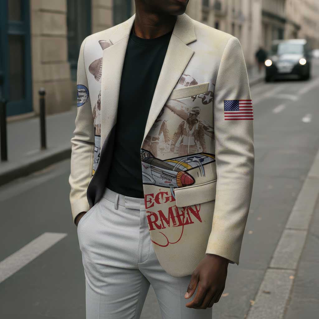 Tuskegee Red Tails Airmen Blazer History Aviator Heroes Retro Style