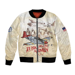 Tuskegee Airmen Bomber Jacket Red Tails Legacy Retro Style - African Pride