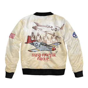 Tuskegee Airmen Bomber Jacket Red Tails Legacy Retro Style - African Pride