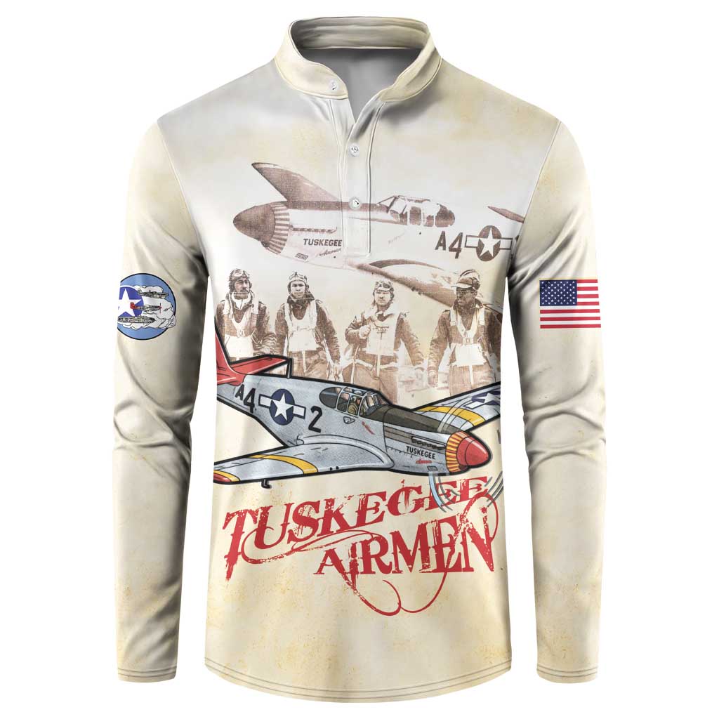Tuskegee Red Tails Airmen Button Sweatshirt History Aviator Heroes Retro Style