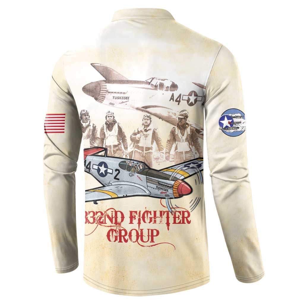 Tuskegee Red Tails Airmen Button Sweatshirt History Aviator Heroes Retro Style