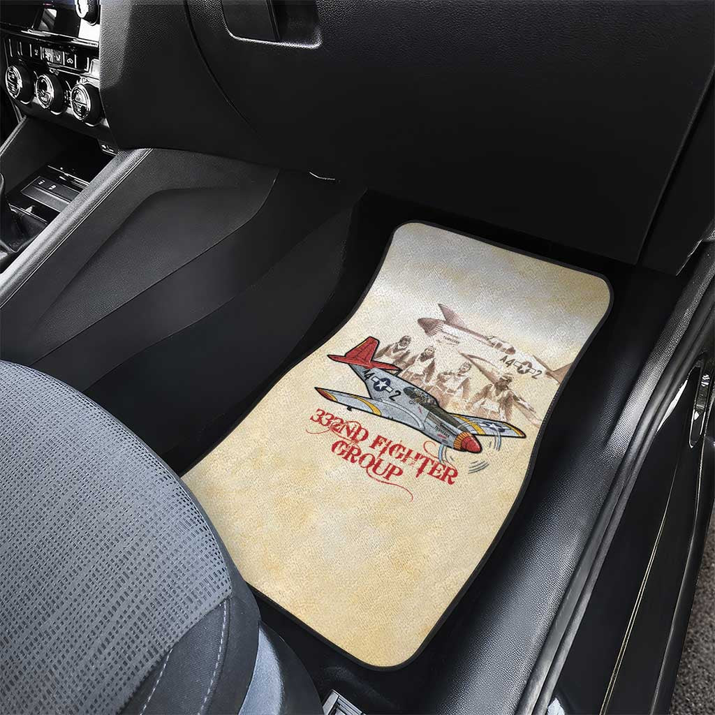 Tuskegee Airmen Car Mats Red Tails Legacy Retro Style - African Pride