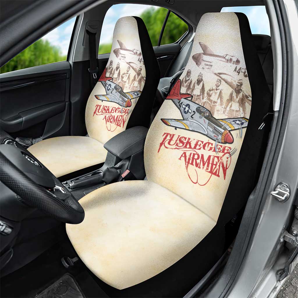 Tuskegee Airmen Car Seat Cover Red Tails Legacy Retro Style - African Pride
