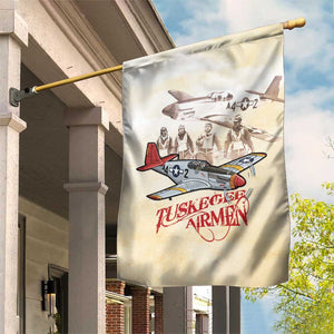 Tuskegee Airmen Garden Flag Red Tails Legacy Retro Style - African Pride