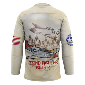 Tuskegee Red Tails Airmen Hockey Jersey History Aviator Heroes Retro Style