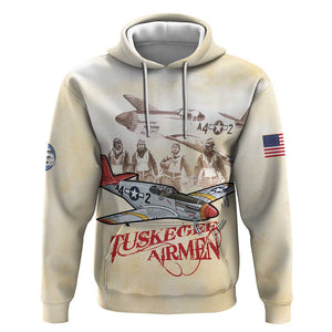 Tuskegee Airmen Hoodie Red Tails Legacy Retro Style - African Pride