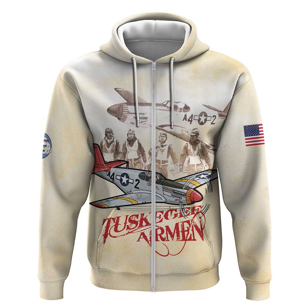 Tuskegee Airmen Hoodie Red Tails Legacy Retro Style - African Pride