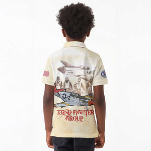 Tuskegee Airmen Kid Polo Shirt Red Tails Legacy Retro Style - African Pride
