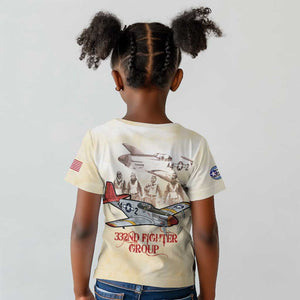 Tuskegee Airmen Kid T shirt Red Tails Legacy Retro Style - African Pride