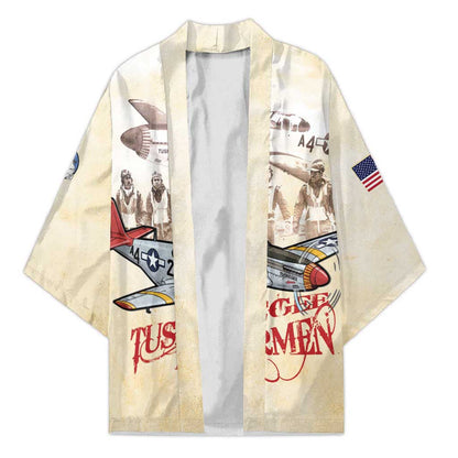 Tuskegee Red Tails Airmen Kimono History Aviator Heroes Retro Style