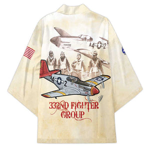 Tuskegee Red Tails Airmen Kimono History Aviator Heroes Retro Style