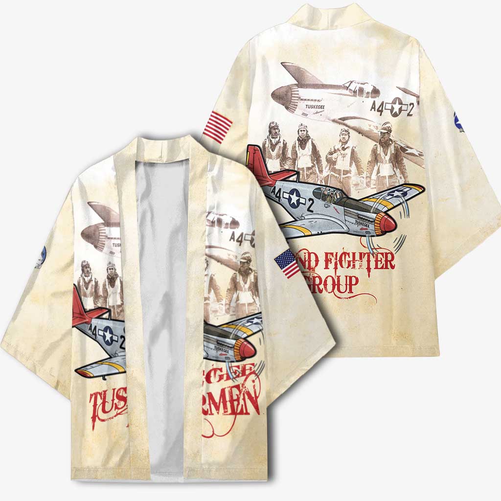 Tuskegee Red Tails Airmen Kimono History Aviator Heroes Retro Style
